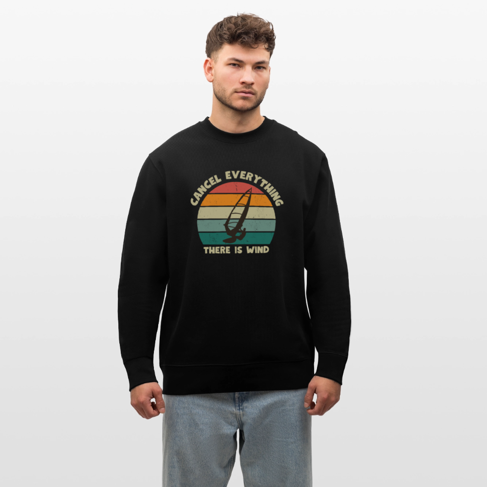 Männer Bio-Sweatshirt -cancel everything- - Schwarz