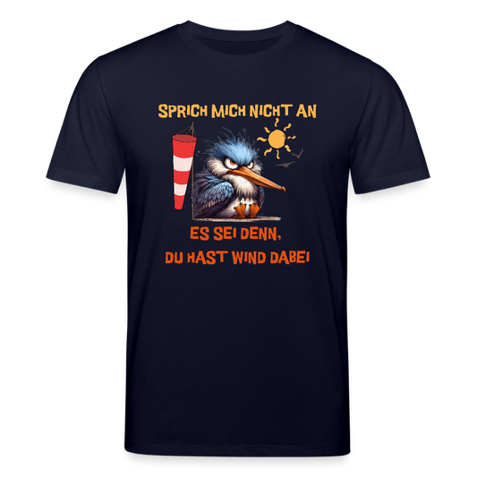 Männer Bio-T-Shirt -sprich mich nicht an- - Navy
