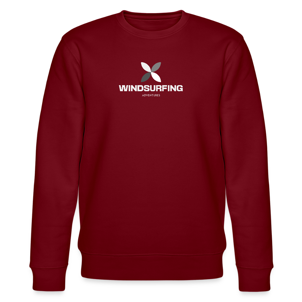 Männer Bio-Sweatshirt -adventures- - Burgunderrot