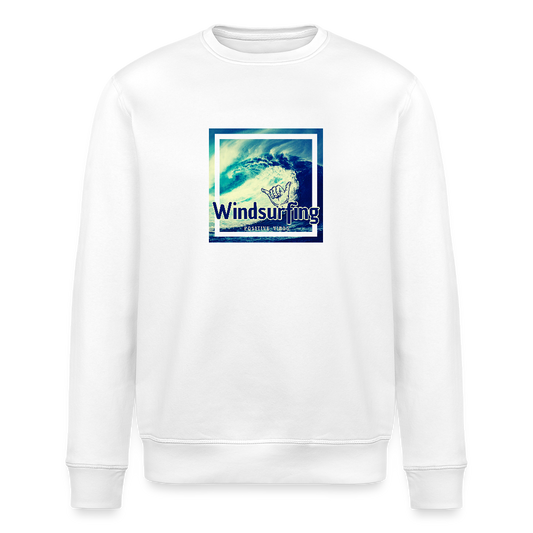 Unisex Bio-Sweatshirt ROLLER -positive vibes- - Weiß