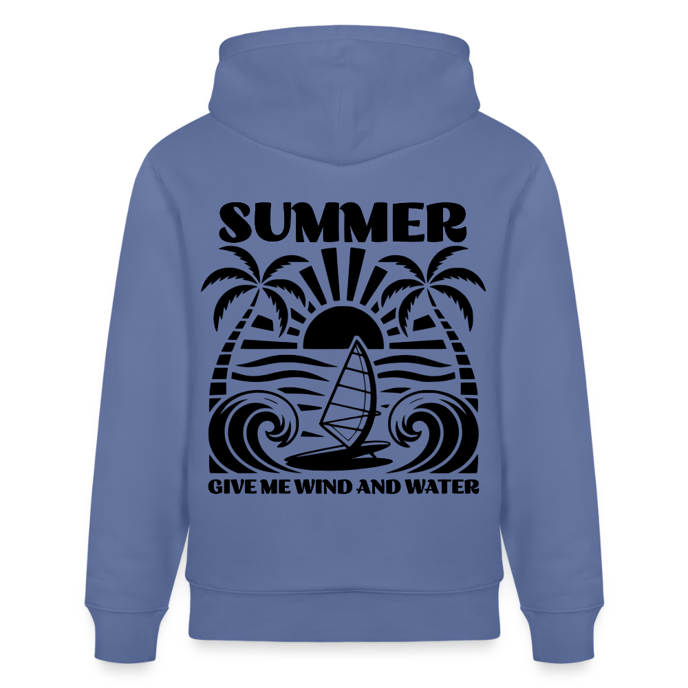 Unisex Bio-Hoodie CRUISER -give me wind and water- - Blau