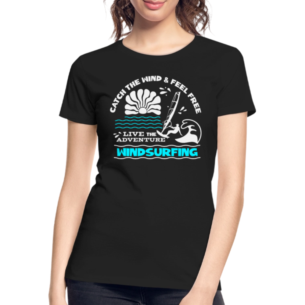 Frauen Premium Bio T-Shirt -adventure- - Schwarz