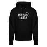 Unisex Relaxed Fit Bio-Hoodie -waves & wind- - Schwarz