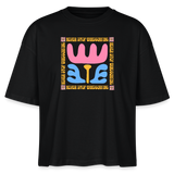 Frauen Boxy Bio-T-Shirt -wavy- - Schwarz