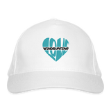 Bio-Baseballkappe -Herz- - Weiß