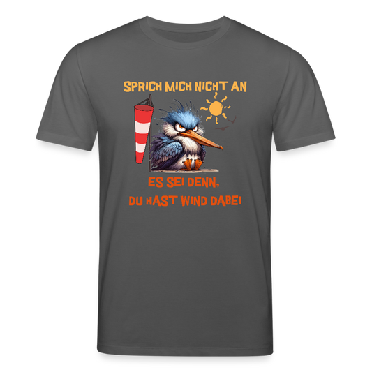 Männer Bio-T-Shirt -sprich mich nicht an- - Anthrazit