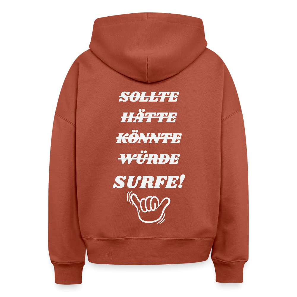 Windsurfer geschenk Bio Hoodie -surfe!- - Terrakotta
