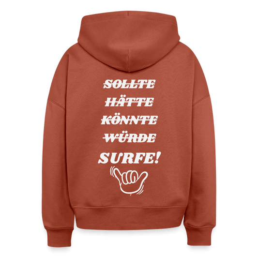 Windsurfer geschenk Bio Hoodie -surfe!- - Terrakotta