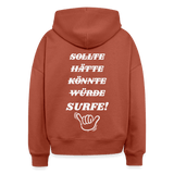 Windsurfer geschenk Bio Hoodie -surfe!- - Terrakotta