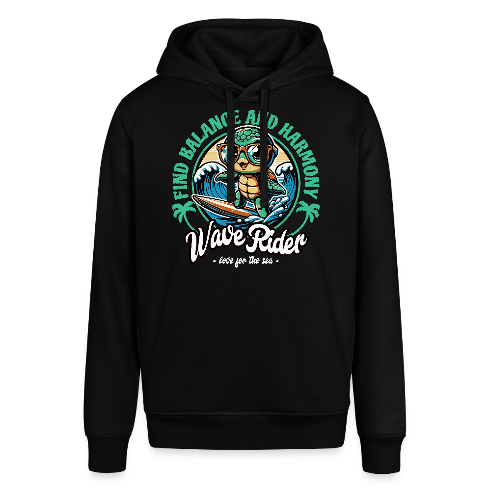 Unisex Bio-Hoodie -wave rider- - Schwarz