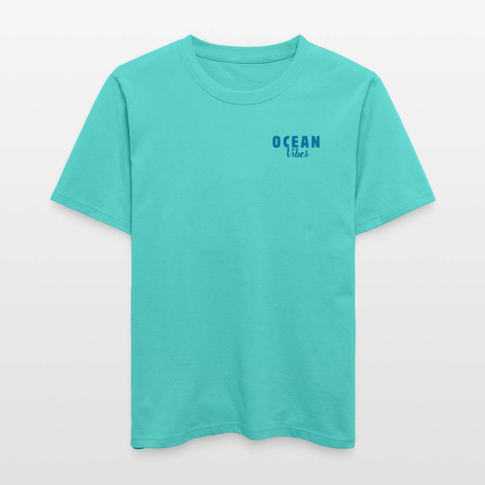 Relaxed Fit Unisex Bio-T-Shirt -happiest- - Poolblau