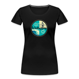 Frauen Premium Bio T-Shirt -ocean- - Schwarz