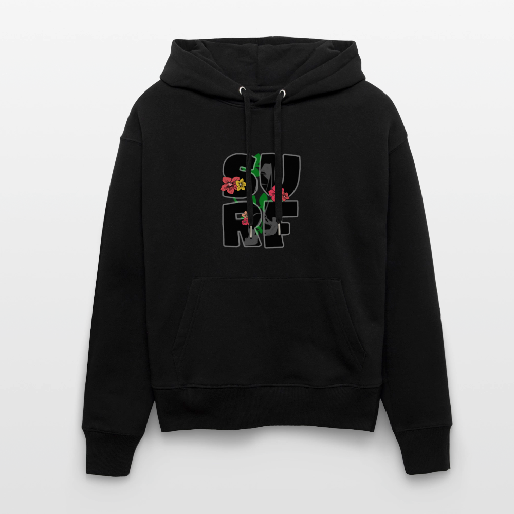 Unisex Relaxed Fit Bio-Hoodie -surf girl- - Schwarz