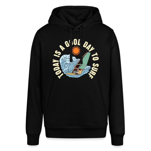 Unisex Bio-Hoodie -good day to surf- - Schwarz