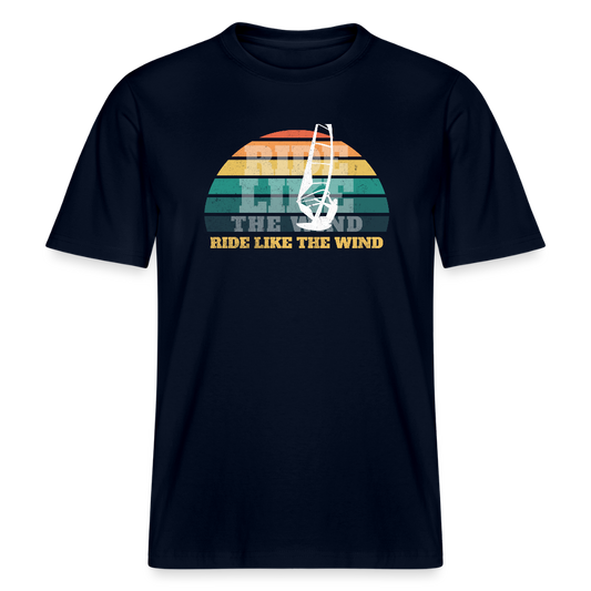 Relaxed Fit Unisex Bio-T-Shirt -ride like the wind- - Navy