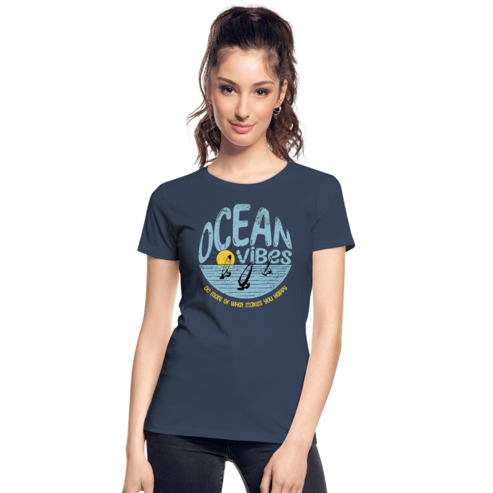 Frauen Premium Bio T-Shirt -do more- - Navy