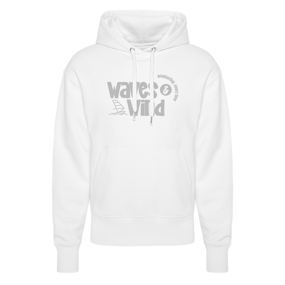 Unisex Relaxed Fit Bio-Hoodie -waves & wind- - Weiß