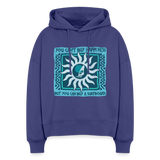 Boxy Frauen Bio Hoodie -buy happiness- - Königsblau