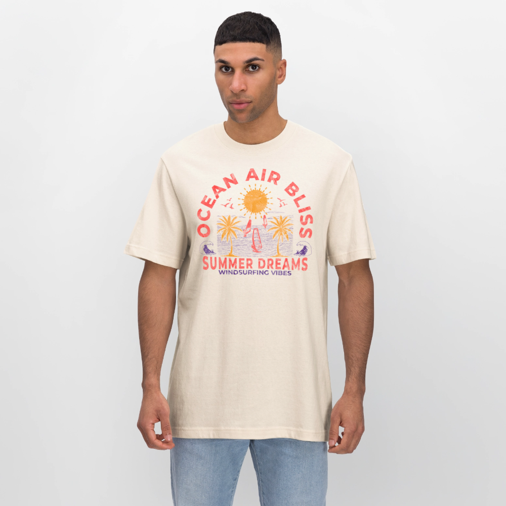 Unisex Relaxed Fit Bio-T-Shirt -ocean air bliss- - Naturweiß