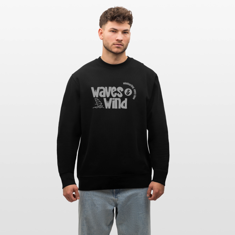 Männer Bio-Sweatshirt -waves & wind- - Schwarz