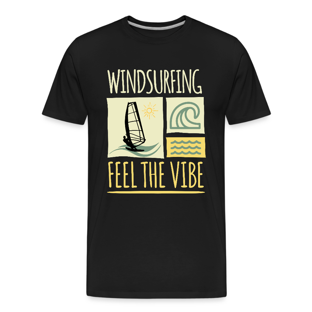 Männer Premium Bio T-Shirt -feel the vibe- - Schwarz