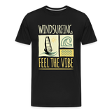 Männer Premium Bio T-Shirt -feel the vibe- - Schwarz
