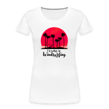 Frauen Premium Bio T-Shirt -I´d rather be- - Weiß