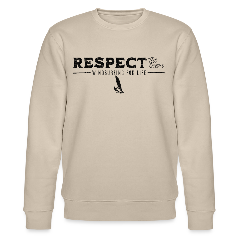 Unisex Bio-Sweatshirt CHANGER -respect- - Beige