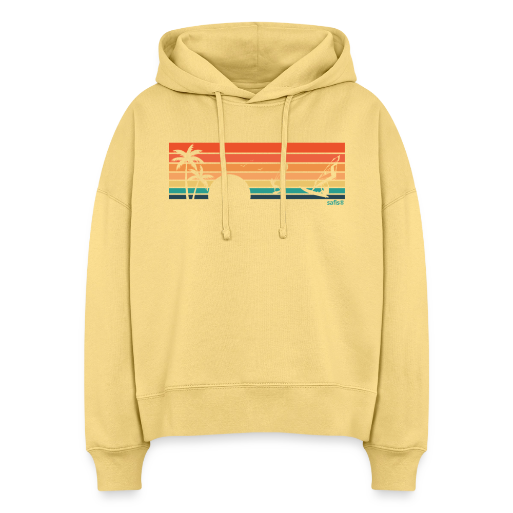 -sunset- Stanley/Stella Boxy Frauen Bio Hoodie Nora - Hellgelb