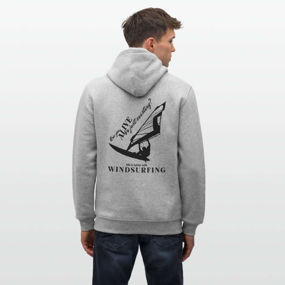 Unisex Bio-Hoodie CRUISER -are you alive- - Grau meliert