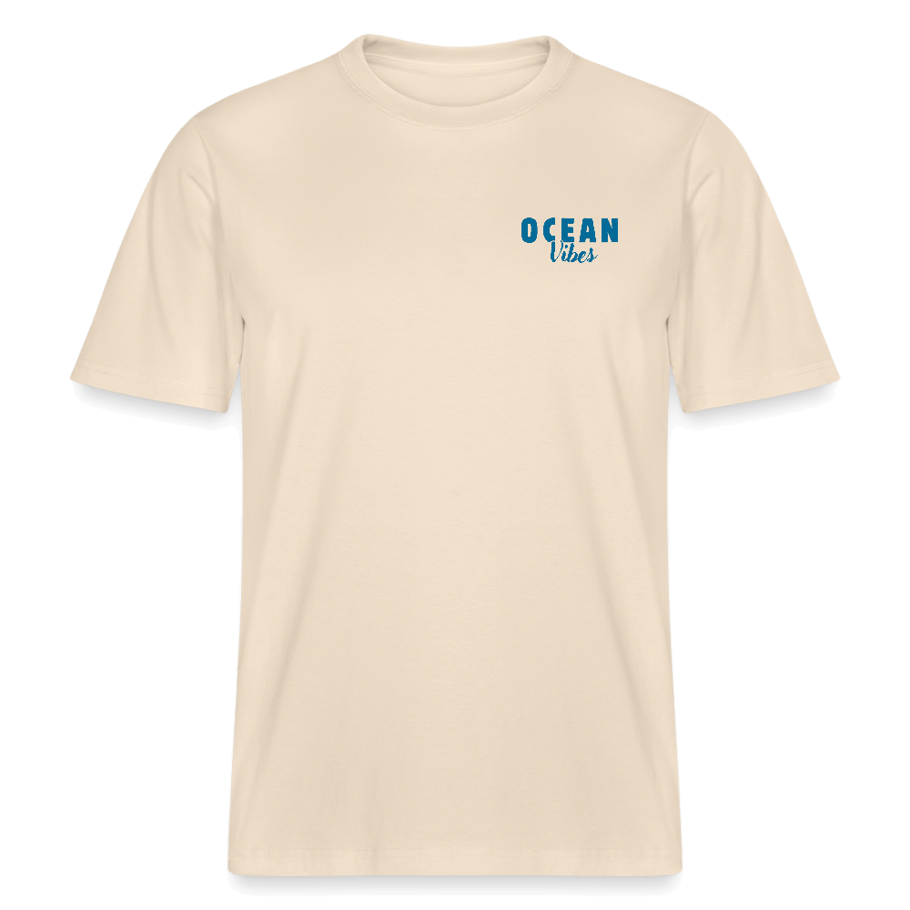 Relaxed Fit Unisex Bio-T-Shirt -happiest- - Weißgrau