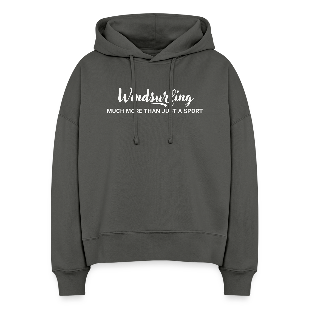 Geschenke Für Windsurfer - Frauen Bio Hoodie -much more- - Anthrazit
