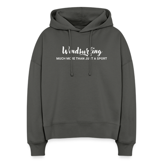 Geschenke Für Windsurfer - Frauen Bio Hoodie -much more- - Anthrazit