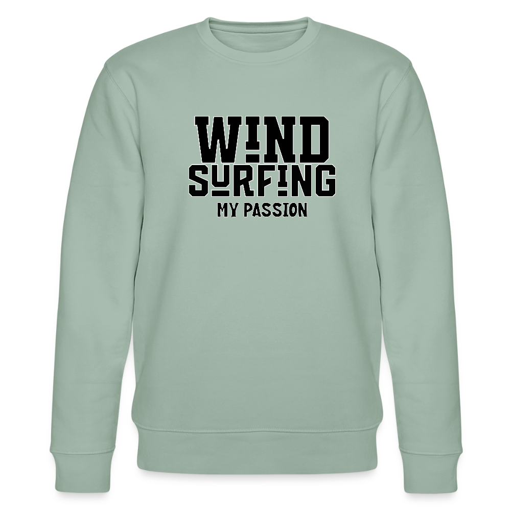 Männer Bio-Sweatshirt -my passion- - Helles Graugrün