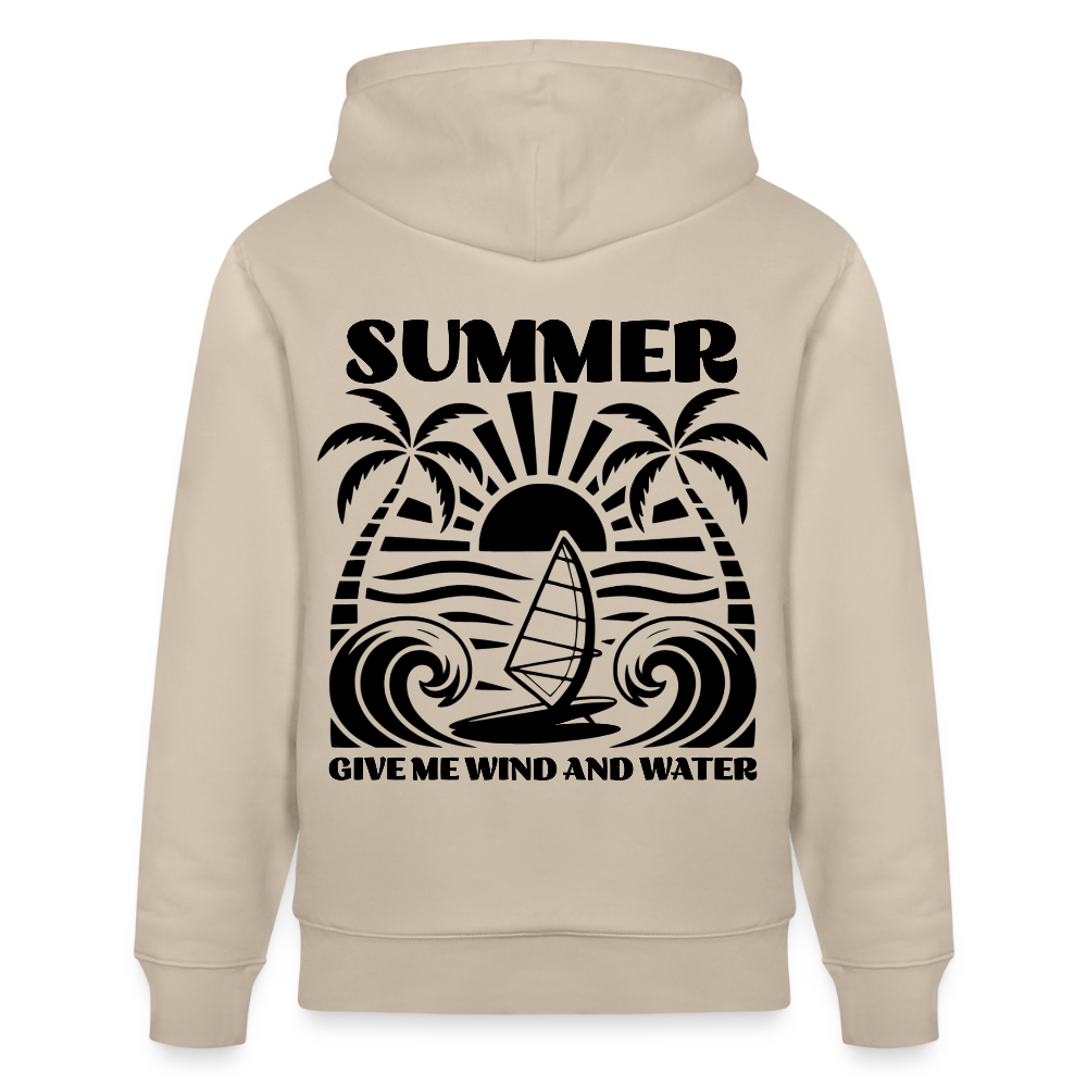 Unisex Bio-Hoodie CRUISER -give me wind and water- - Beige