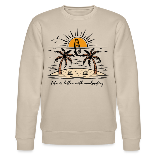 Unisex Bio-Sweatshirt CHANGER -better life- - Beige