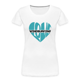 Frauen Premium Bio T-Shirt -Herz- - Weiß