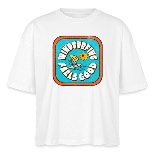 Frauen Boxy Bio-T-Shirt -feeld good- - Weiß