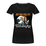 Frauen Premium Bio T-Shirt -do you feel it- - Schwarz