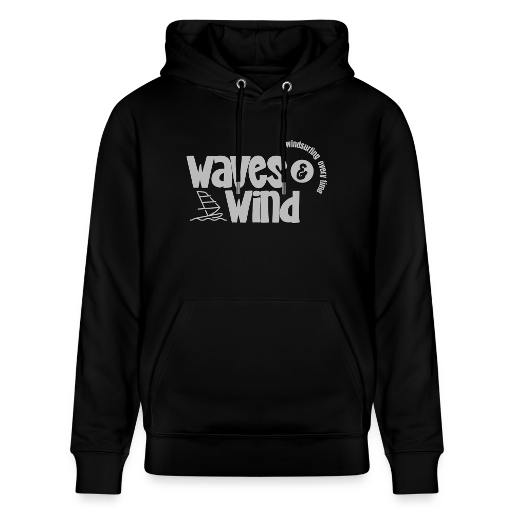 Unisex Bio-Hoodie CRUISER -waves & wind- - Schwarz