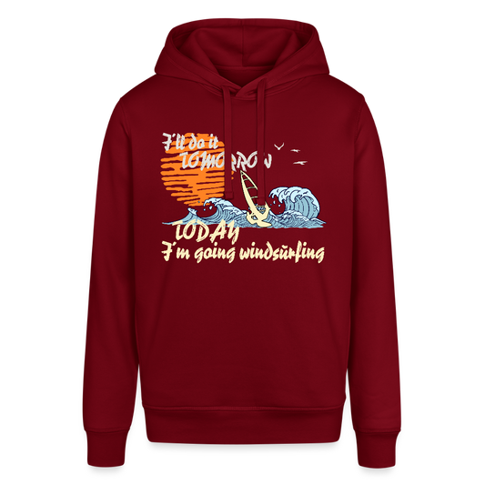 Unisex Bio-Hoodie -tomorrow- - Burgunderrot