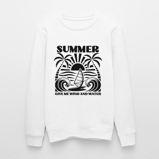 safi s Bio-Sweatshirt ROLLER -give me wind and water- - Weiß