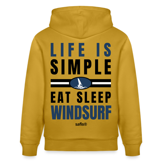 -eat sleep windsurf- Unisex Bio-Hoodie CRUISER - Ocker