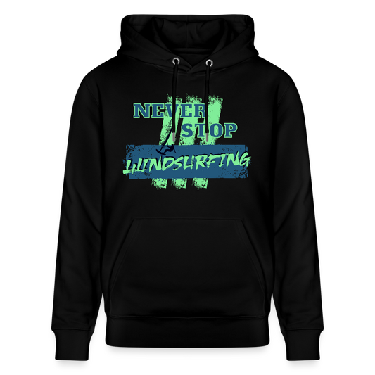 Unisex Bio-Hoodie CRUISER -never stop windsurfing- - Schwarz