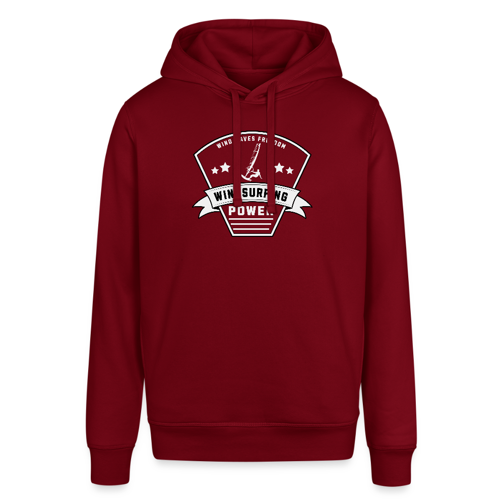 Unisex Bio-Hoodie -power- - Burgunderrot