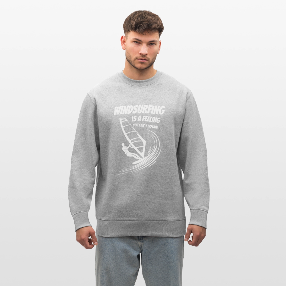 Unisex Bio-Sweatshirt -you can´t explain- - Grau meliert