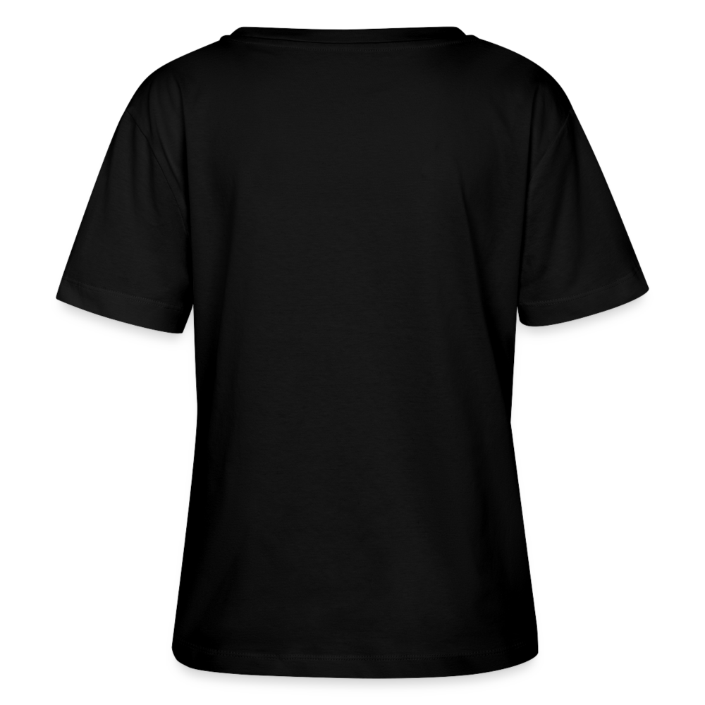 Relaxed Rundhals Frauen Bio-T-Shirt -flamingo- - Schwarz