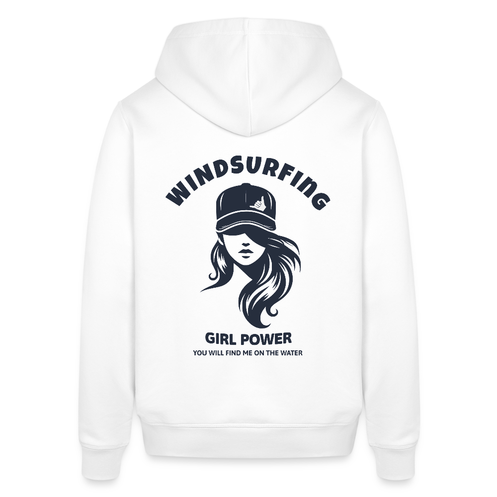 Unisex Bio-Hoodie -windsurfing girl power- - Weiß