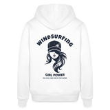Unisex Bio-Hoodie -windsurfing girl power- - Weiß