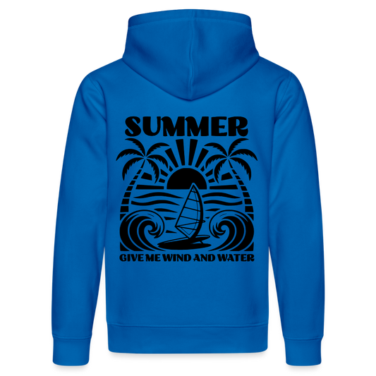 Safis Shop Bio-Hoodie DRUMMER -give me wind and water- - Königsblau